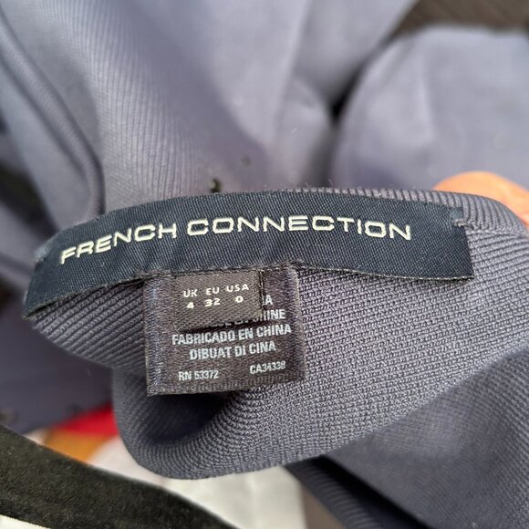 French Connection Navy Sequin accented Dress, size 0 - Picture 6 of 6